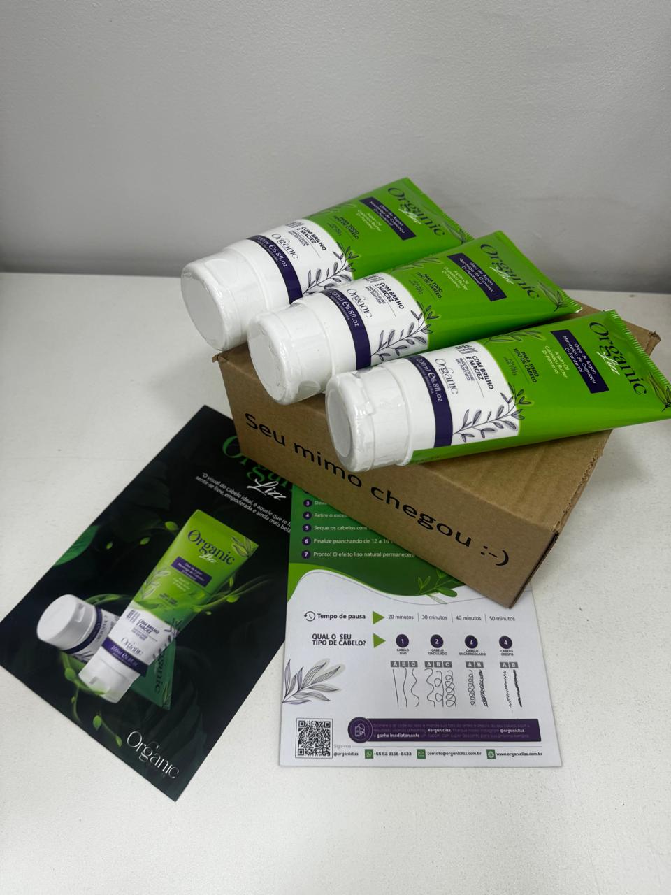 Organic Lizz com guia de aplicação